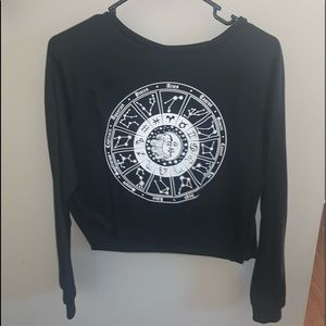 Shein Zodiac Sign Cropped Sweatshirt